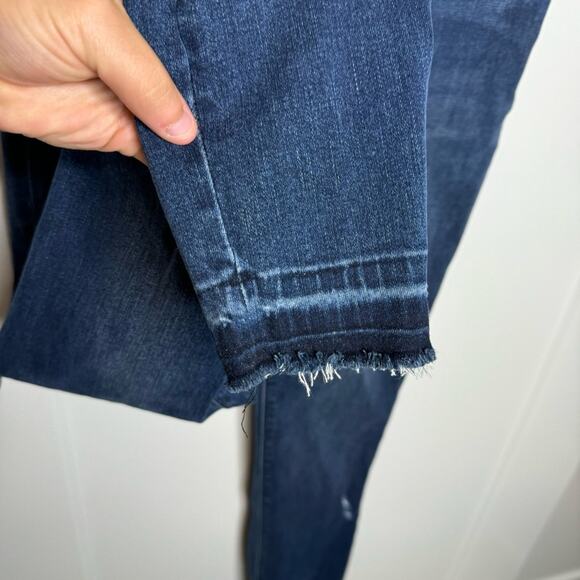 Spanx Distressed Skinny Jeans Medium Wash Stretch Denim Size Small - Picture 5 of 7